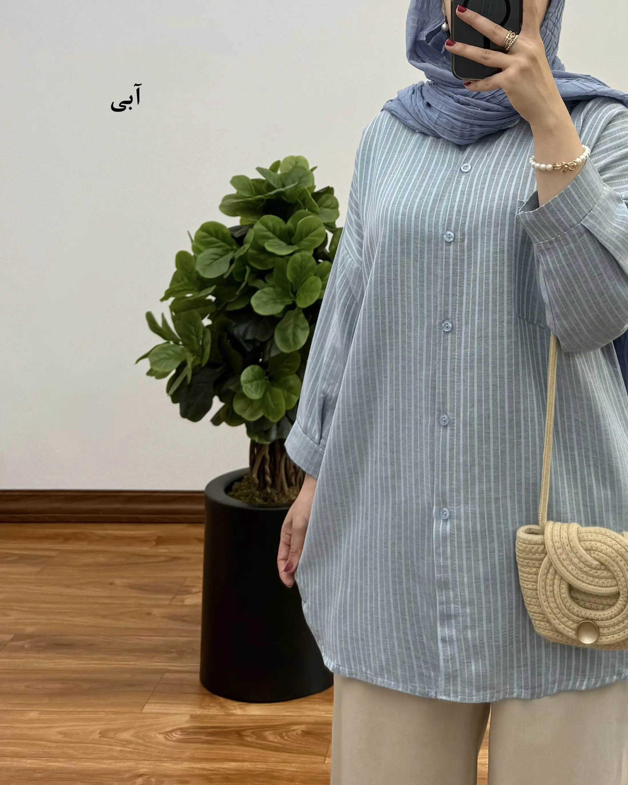 تونیک مانتویی نخی دیپلمات